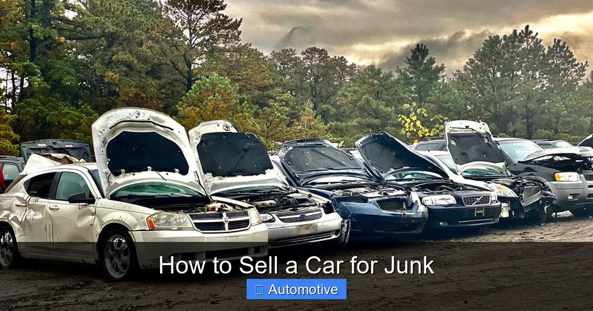How to Sell a Car for Junk