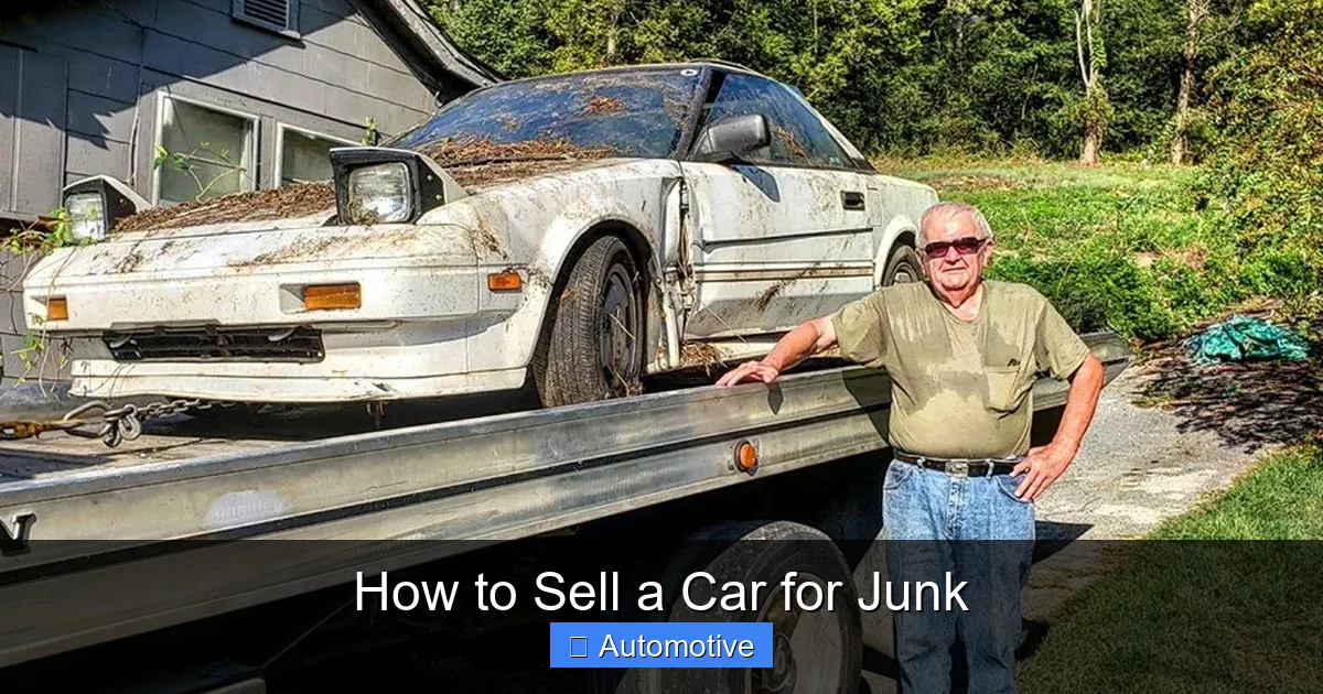 How to Sell a Car for Junk