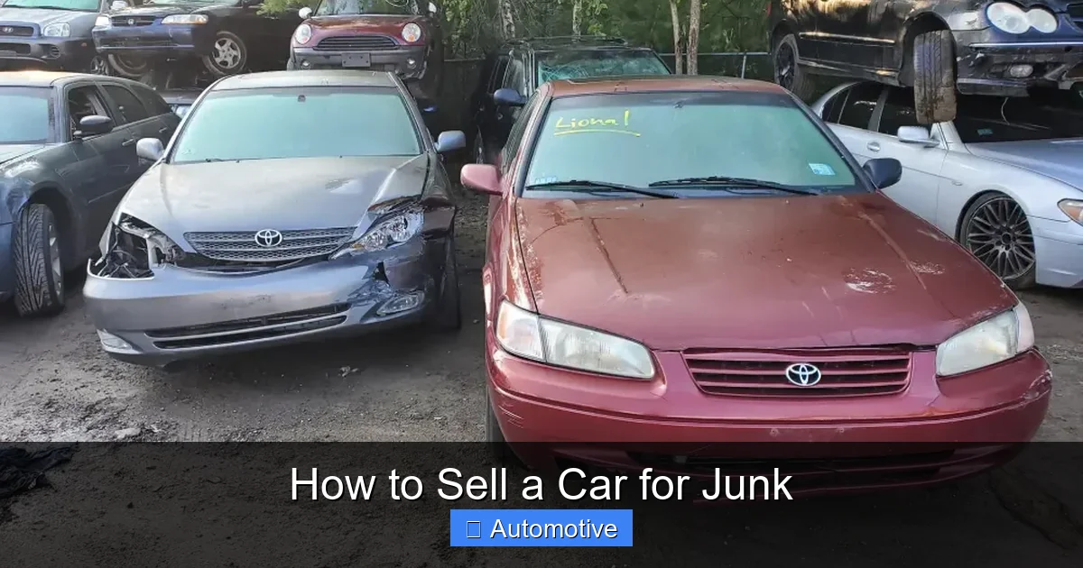 How to Sell a Car for Junk