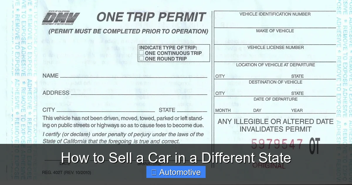 How to Sell a Car in a Different State