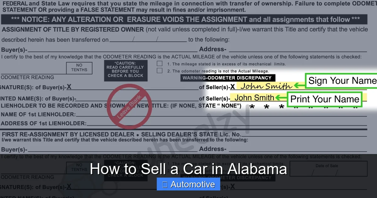 How to Sell a Car in Alabama