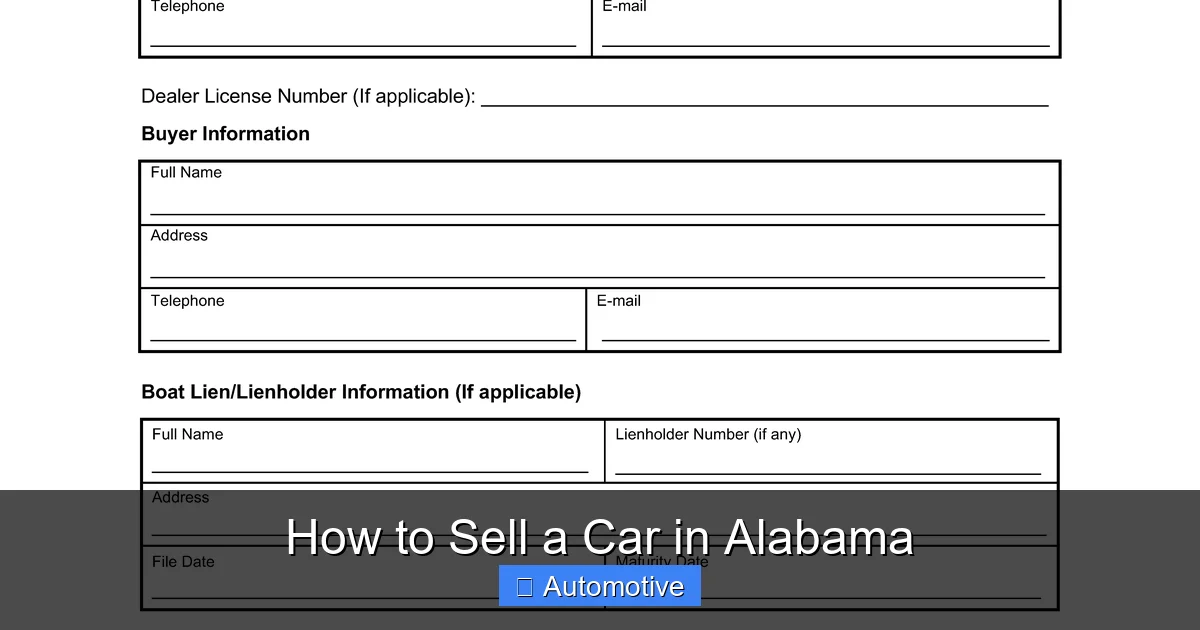 How to Sell a Car in Alabama