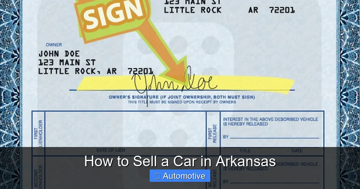 How to Sell a Car in Arkansas