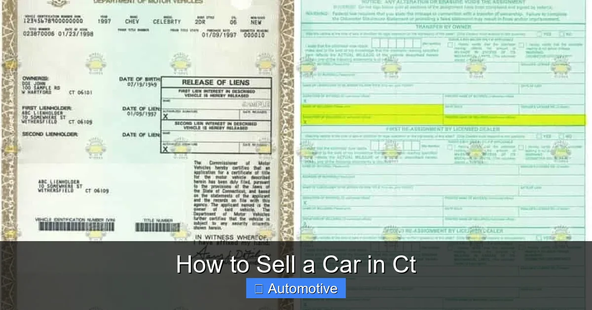How to Sell a Car in Ct