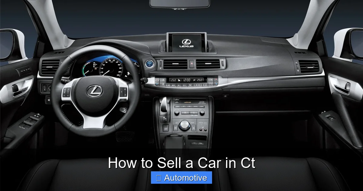 How to Sell a Car in Ct