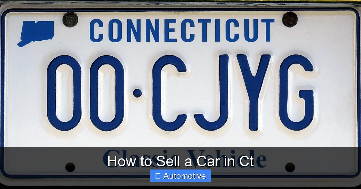 How to Sell a Car in Ct