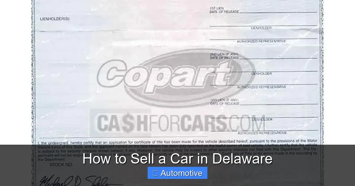 How to Sell a Car in Delaware