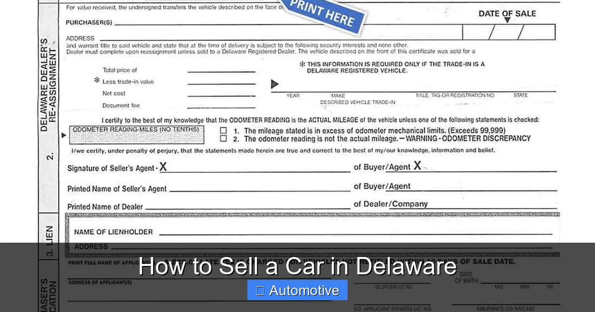 How to Sell a Car in Delaware