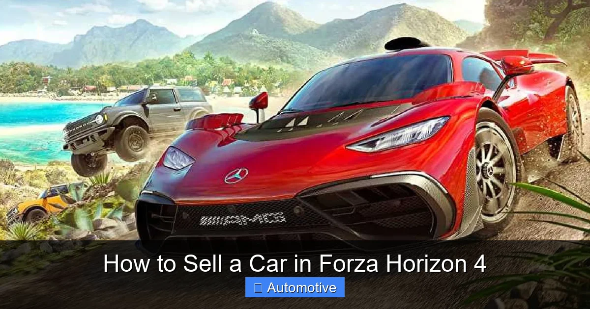 How to Sell a Car in Forza Horizon 4