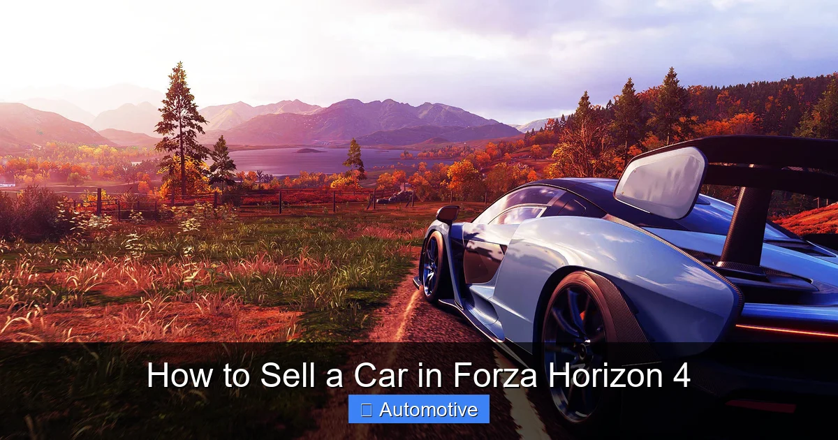 How to Sell a Car in Forza Horizon 4