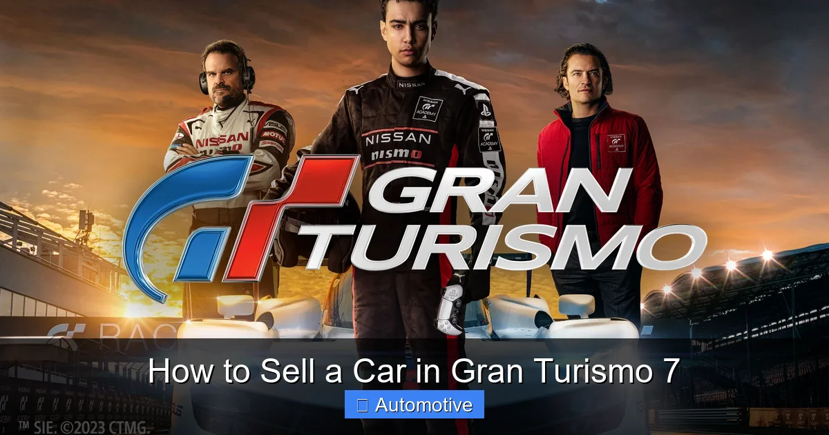 How to Sell a Car in Gran Turismo 7