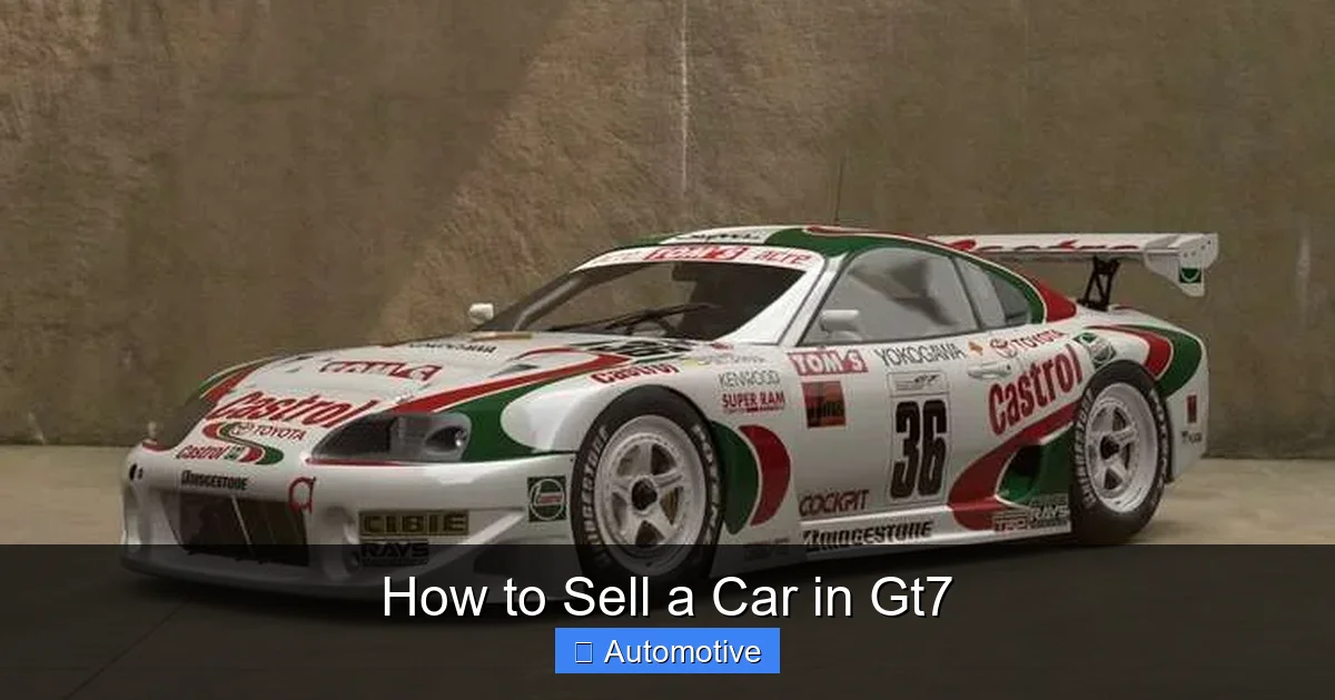 How to Sell a Car in Gt7