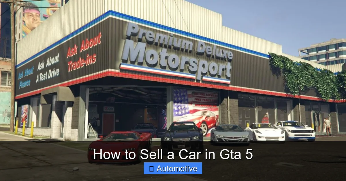 How to Sell a Car in Gta 5