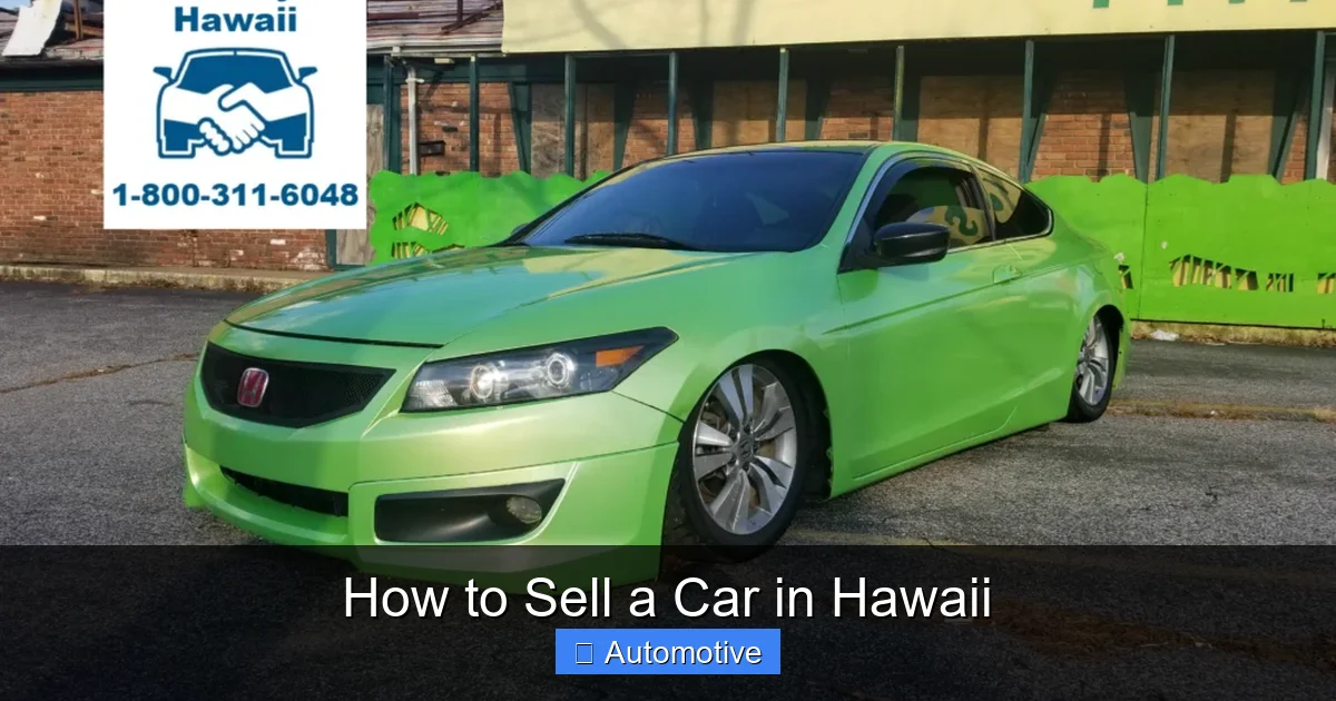 How to Sell a Car in Hawaii