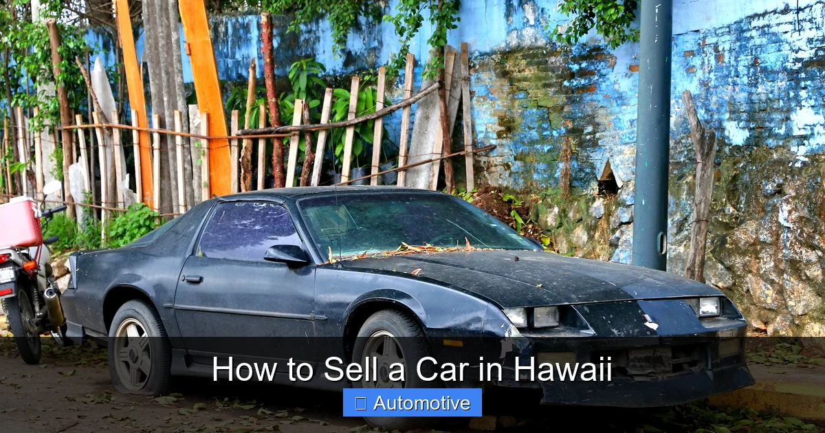 How to Sell a Car in Hawaii