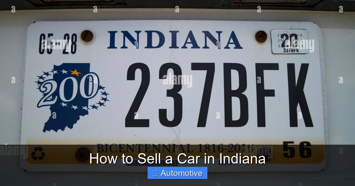 How to Sell a Car in Indiana