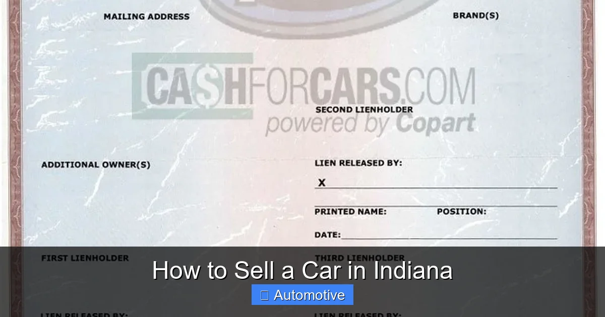 How to Sell a Car in Indiana