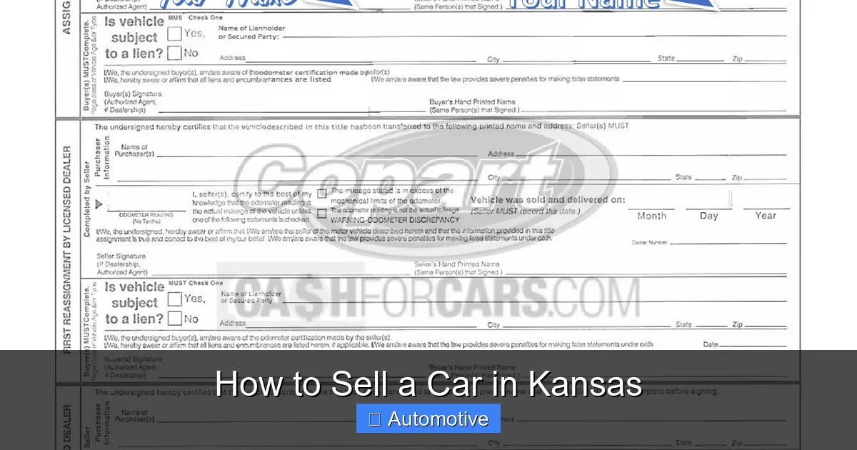 How to Sell a Car in Kansas