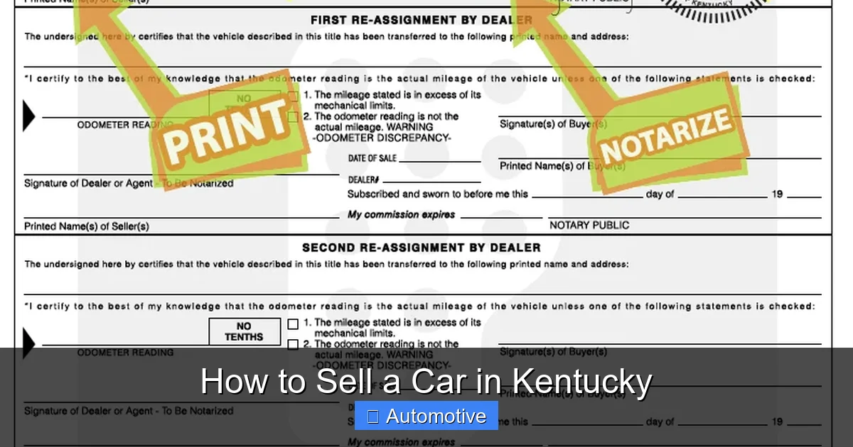 How to Sell a Car in Kentucky