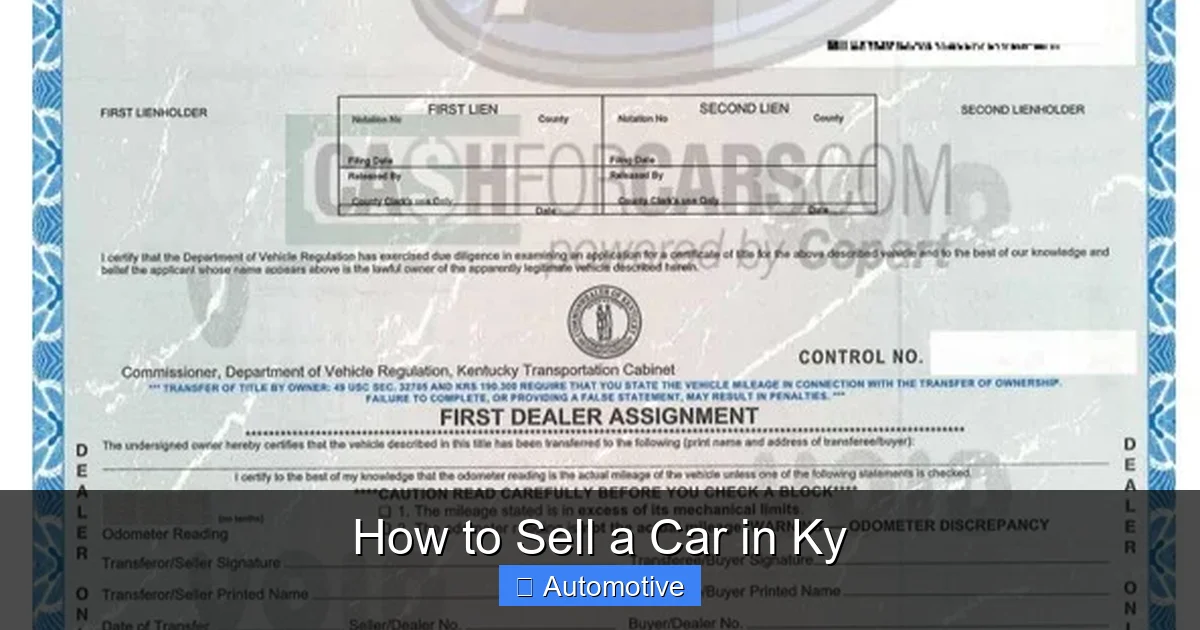 How to Sell a Car in Ky