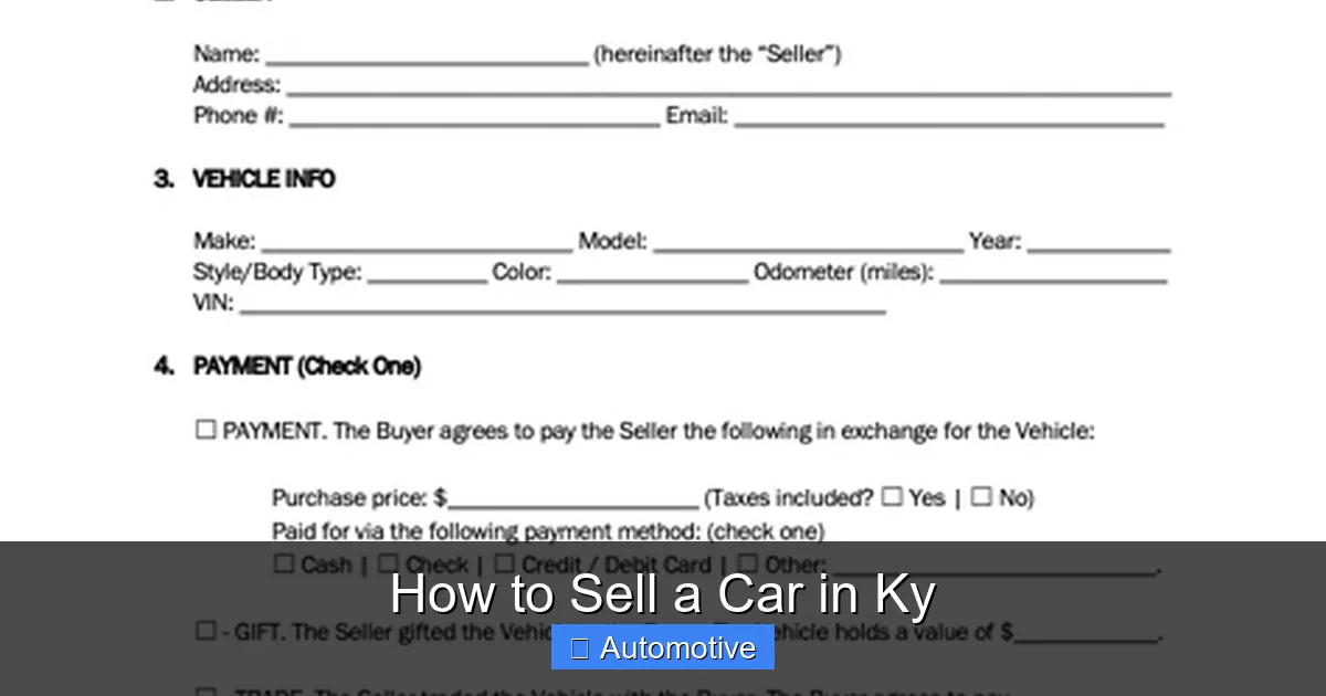 How to Sell a Car in Ky