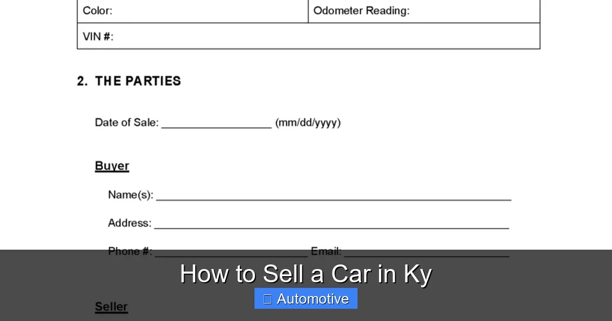 How to Sell a Car in Ky