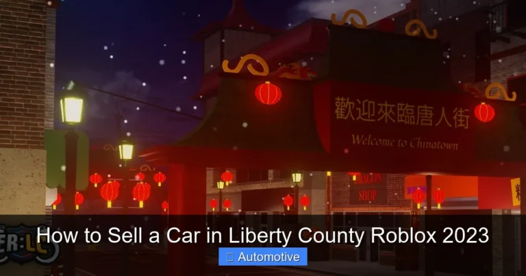 How to Sell a Car in Liberty County Roblox 2023