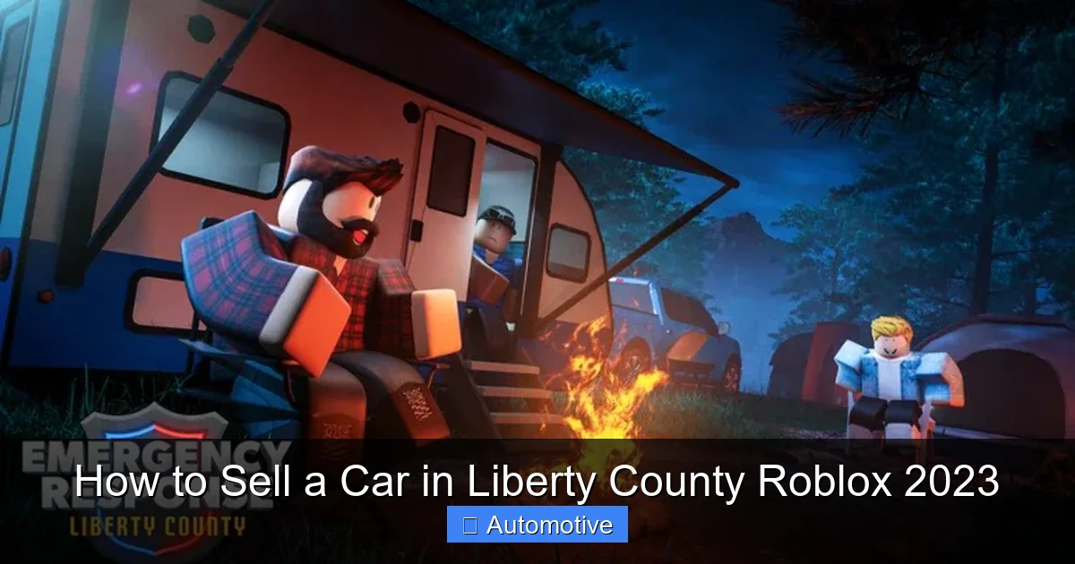 How to Sell a Car in Liberty County Roblox 2023