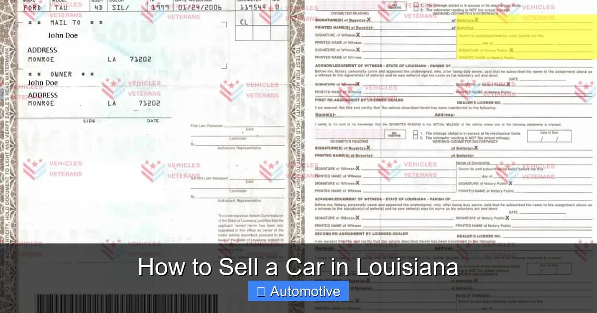 How to Sell a Car in Louisiana