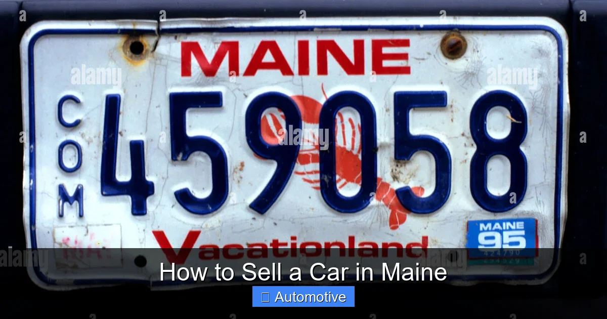 How to Sell a Car in Maine