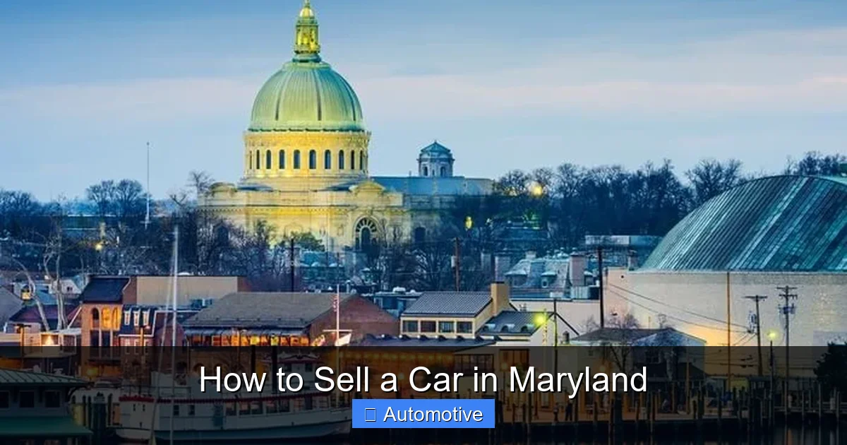 How to Sell a Car in Maryland