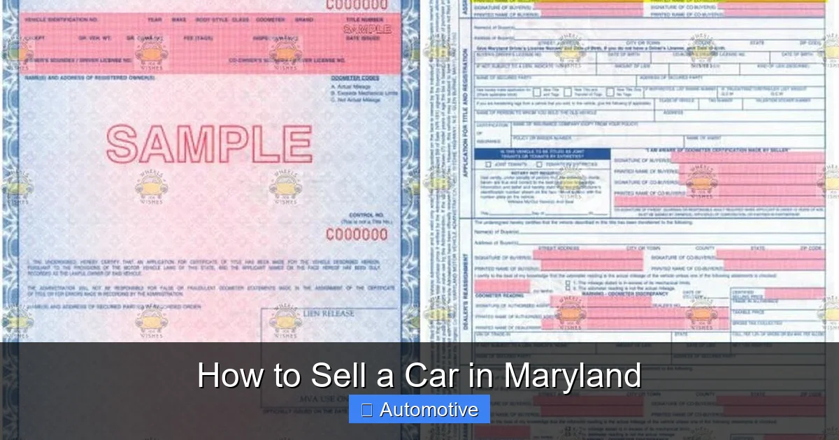 How to Sell a Car in Maryland