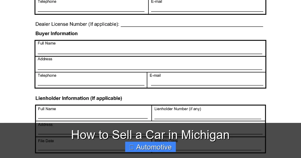 How to Sell a Car in Michigan