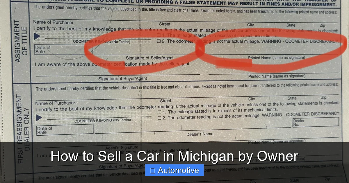 How to Sell a Car in Michigan by Owner