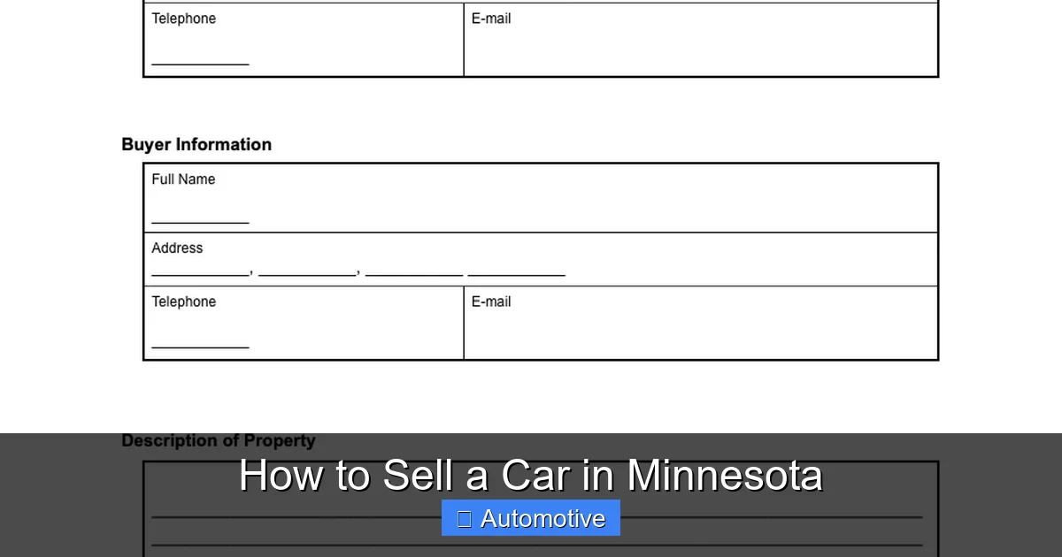 How to Sell a Car in Minnesota