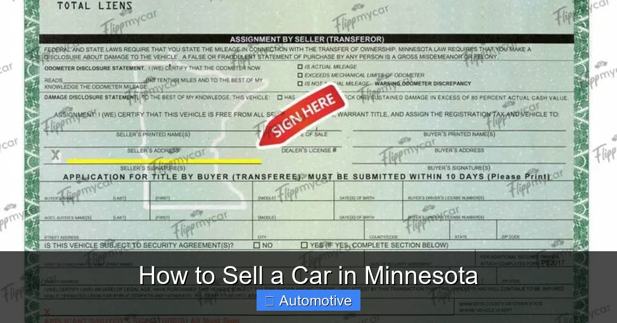 How to Sell a Car in Minnesota