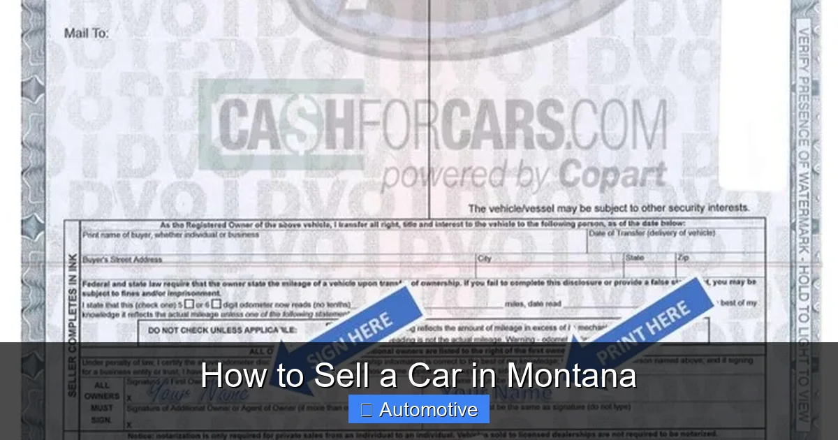 How to Sell a Car in Montana