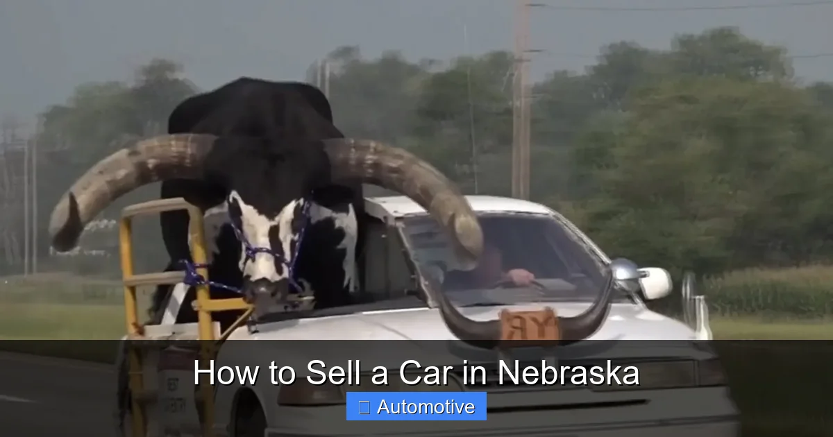 How to Sell a Car in Nebraska