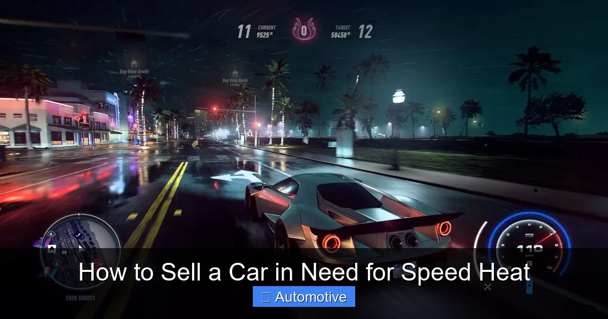 How to Sell a Car in Need for Speed Heat