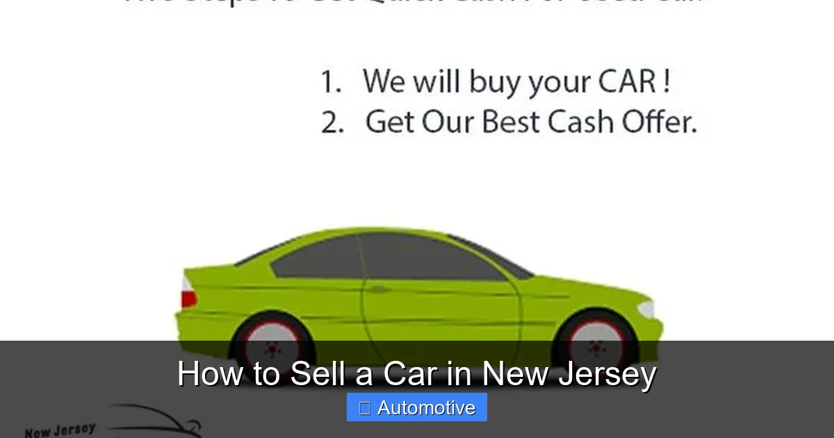 How to Sell a Car in New Jersey