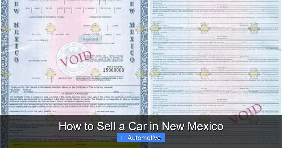 How to Sell a Car in New Mexico