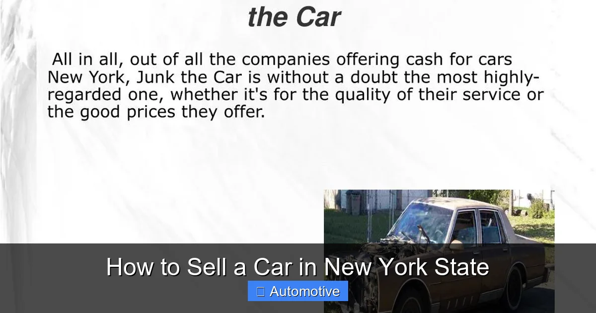 How to Sell a Car in New York State
