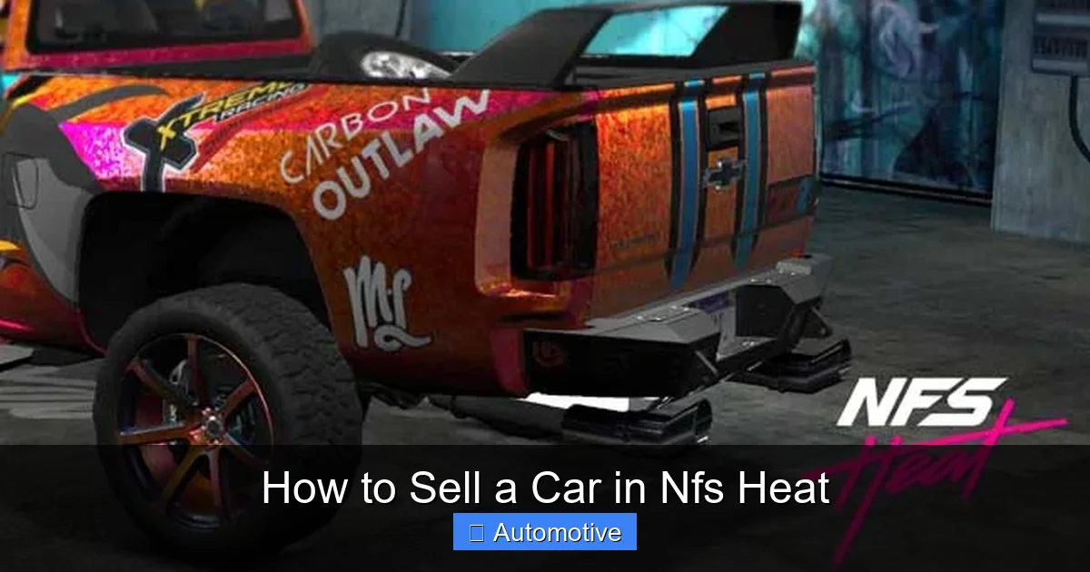 How to Sell a Car in Nfs Heat