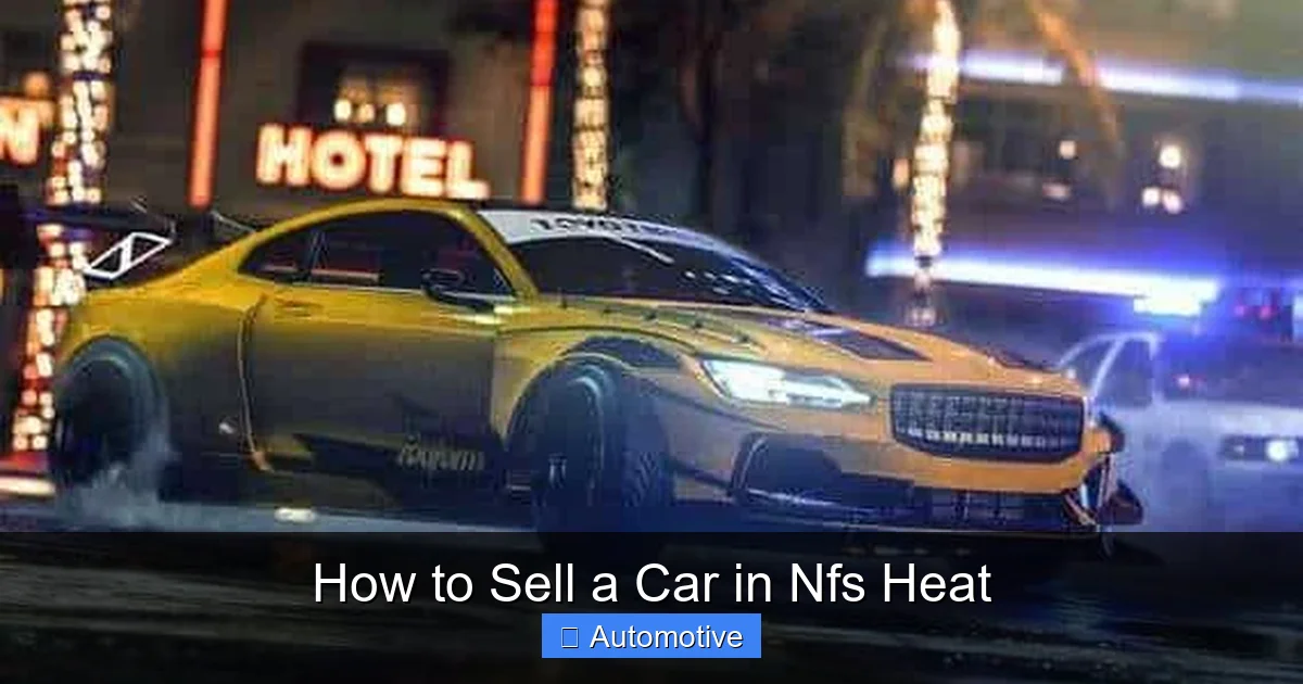 How to Sell a Car in Nfs Heat