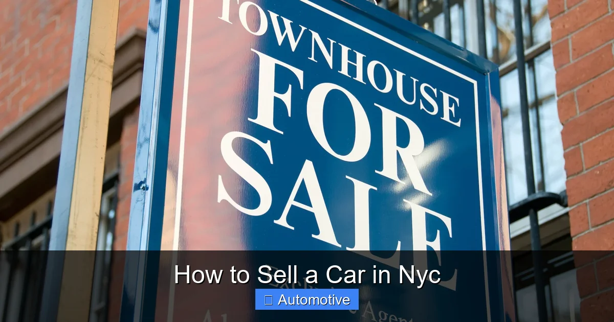 How to Sell a Car in Nyc