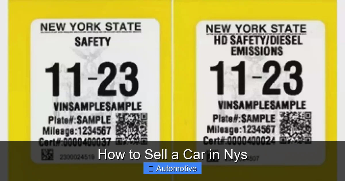 How to Sell a Car in Nys