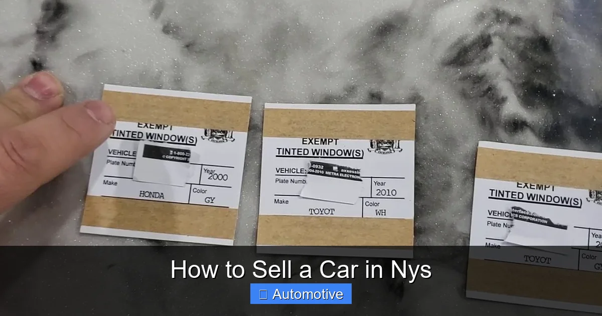 How to Sell a Car in Nys