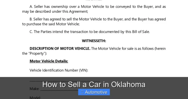 How to Sell a Car in Oklahoma