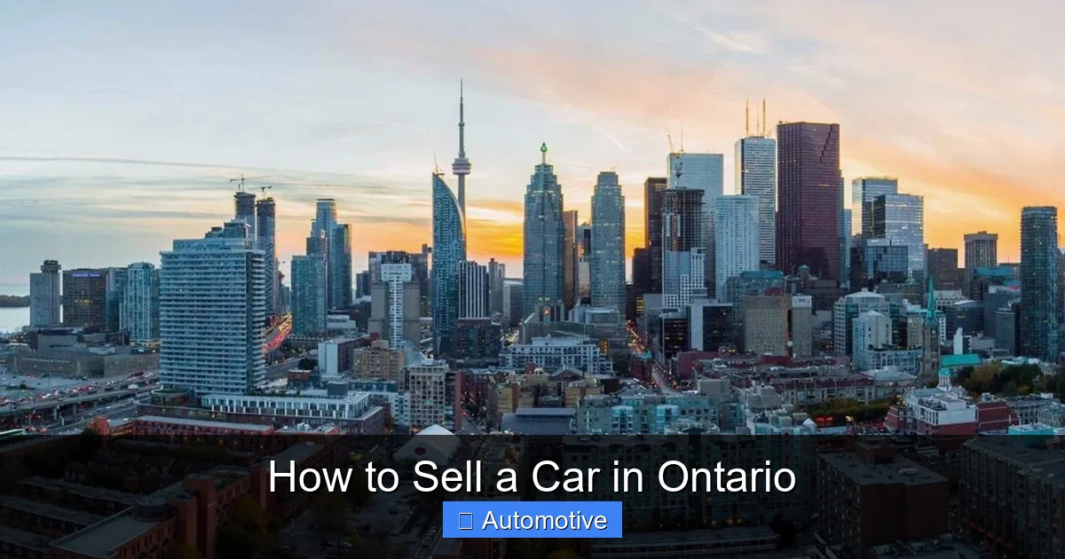 How to Sell a Car in Ontario