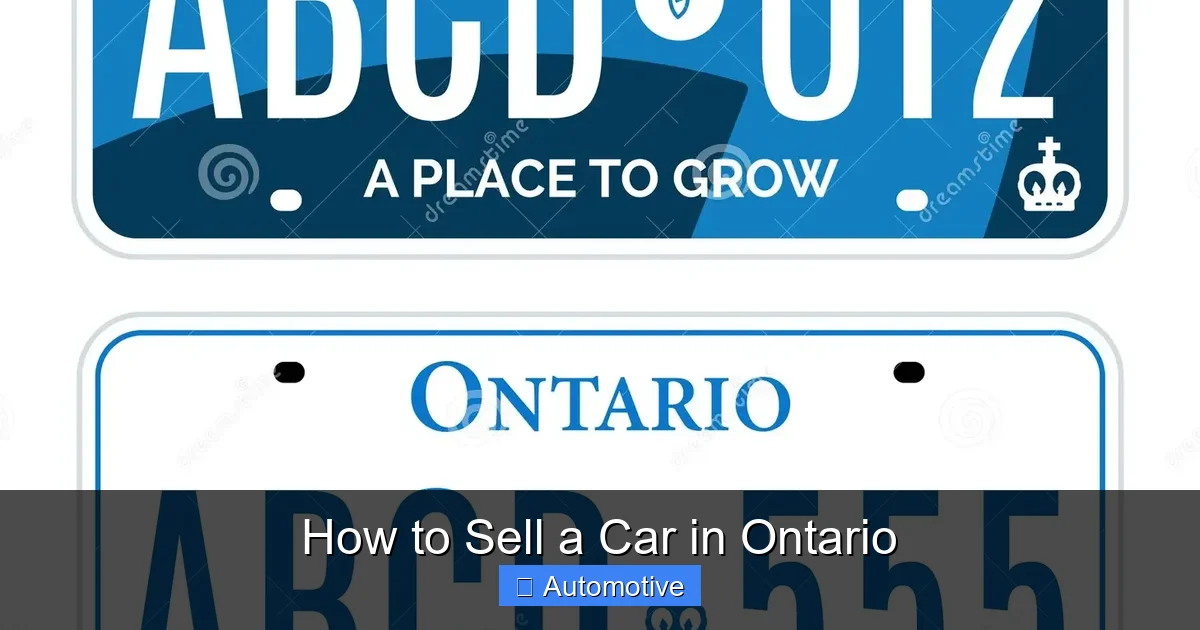 How to Sell a Car in Ontario